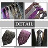 CHROME CRANE NR008 Men's Necktie, Paisley, Solid Suit, Business, Casual,