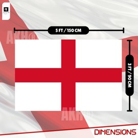 AKH® England Flag Cape for Adults | St George’s Day Themed Cape | Red & White St George’s Cross Flag | For Parades, Parties & Sporting Events | Festive English Costume Accessory