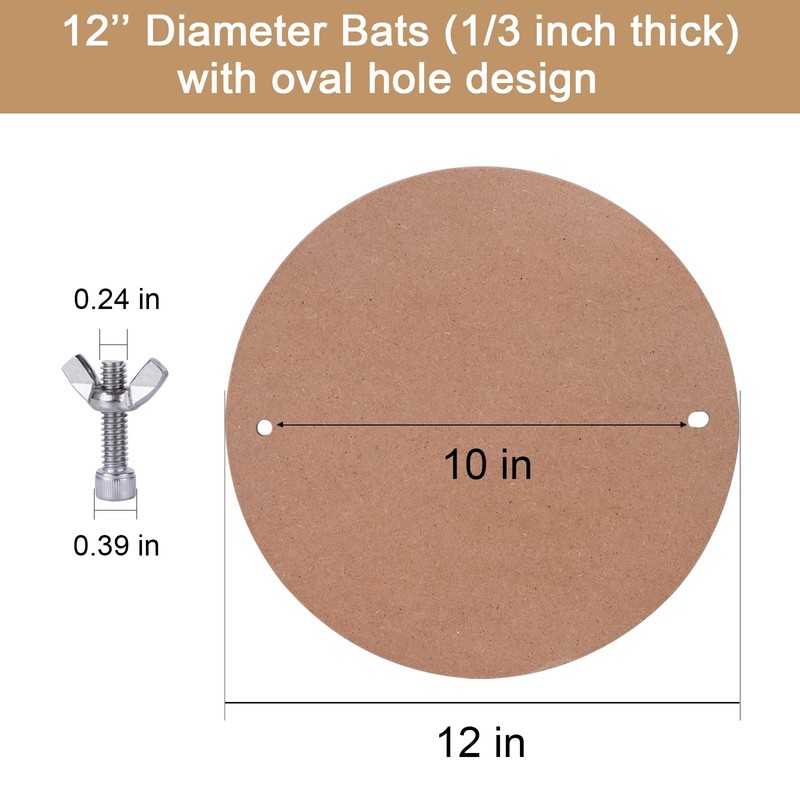 LEOLIO 2 Pcs 12 Inch Pottery Wheel Bats, Thick Clay
