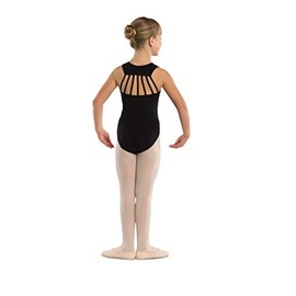 Danz N Motion by Danshuz Girls 7 Strap Back Leotard (Black,8/10)- 2409C