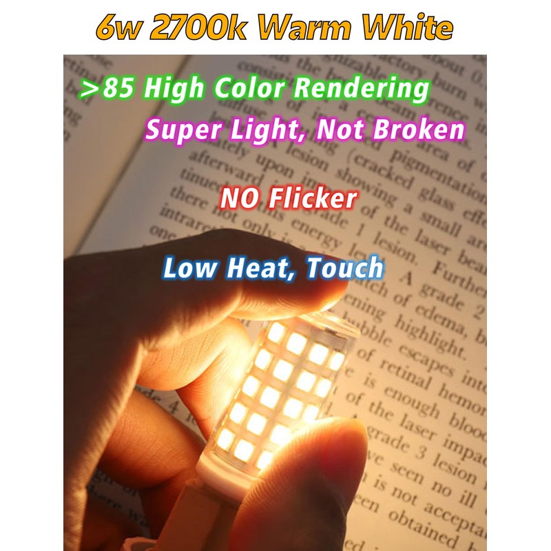 Non-dimmable G9 LED Bulb 6w 2700k Warm White, 50W-60W G9