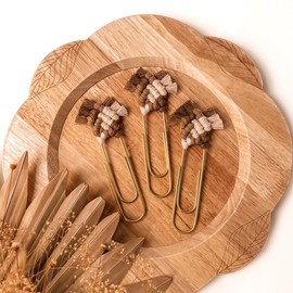 Macrame Bookmark - Planner & Bullet Journal Accessory - Gifts for Readers & Book Lovers - Colour: Neutral