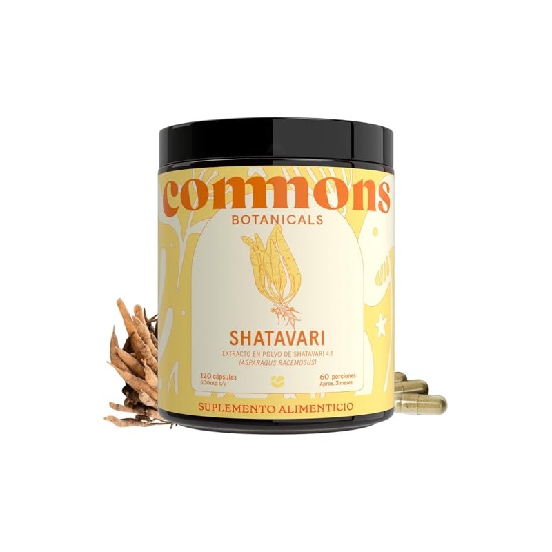 Hongo Shatavari Adaptógenos 120 Cápsulas Suplemento Natural Apoya Sistema Reproductivo