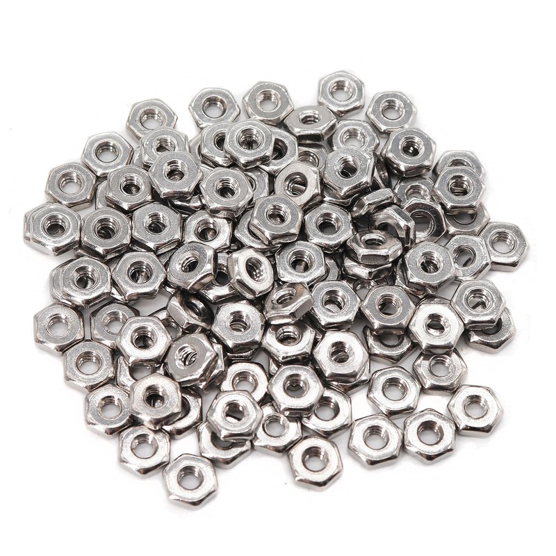 cSeao 6-32 Hex Nuts, 100 Pieces, 304 Stainless Steel, Plain