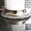 Freestanding Glitz Sparkle Silver Nickel Kitchen Roll Holder 42cm