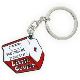 Funny Keychains for Women Men | Cool Metal Enamel Key Holder Key Chain for Purse Bag Accessories, Cute Socially Awkward Keyrings for Car Key | Sturdy Little Keychain for Birthday Gifts (Little Cooler)