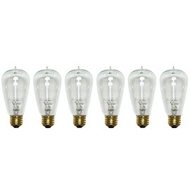 Satco S2413 40W 120V Cage Style Filament Vintage Style (6 Incandescent Light Bulbs)