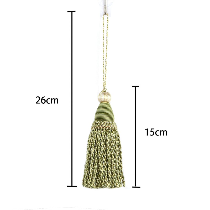 Fenghuangwu 2 Pcs 6" Large Key Tassel with 4.3" Loop
