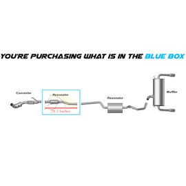 Northeastern Exhaust | Stainless Steel Exhaust Front Resonator Pipe Compatible for Ford Escape 2013-2019 2.0L 2.5L | Free Gasket and Sleeve Included | Automotive Replacement Part