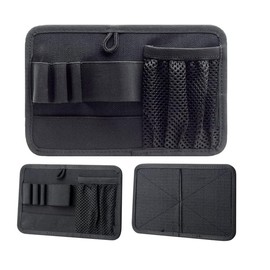 Tactical Bag Insert Panel Organizer - Hook and Loop Modular Utility Admin Panel for Backpack, Vest, Pack | EDC Organizer with Elastic Webbing & Mesh Pocket (Black)