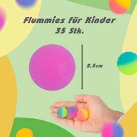 HAKACC Bouncy Balls, Pack of 35 25 mm Bouncy Balls for Children Party Bags Children's Birthday Party Favours Springball Rubber Ball Give Aways Party Favours