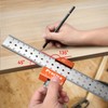 Carpenter Square Tool, Preciva Combination Square 12 Inch/300mm, 45 90