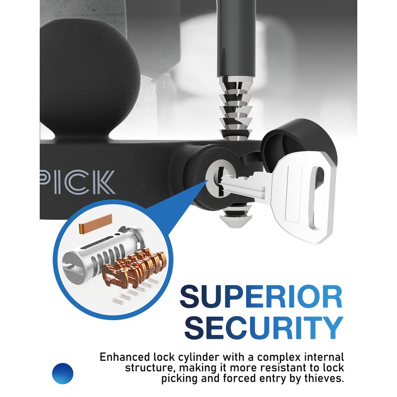 TOPICK Keyed Alike Trailer Coupler Lock Set, Trailer Lock Kit