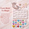 Heart Silicone Mold with Holes Jewelry Resin Casting Molds Heart