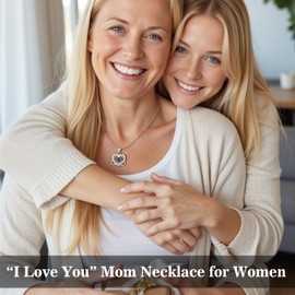 Tarsus Mothers Day Mom Gifts Necklace Jewelry Birthday Gifts for Mom from Daughter Son Women, I Love You 100 Languages Mother Necklace Presents