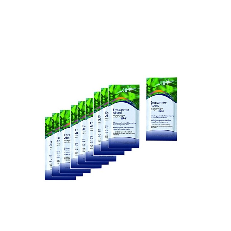 10 Individually Wrapped Refreshing Wipes with Bach Flowers Pure Cotton