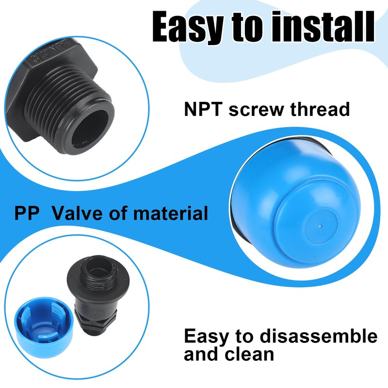 Threlaco 2 Pack Air Release Valve 3/4 Inch Air and