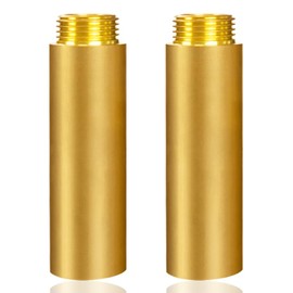Brass Tap Extension 3/4 Inch x 80 mm, DN20 Thread Extension, 3/4 Inch Female x AG, 80 mm Brass Extension Fitting, Connection Extension for Drinking Water and Heating Installation, Pack of 2