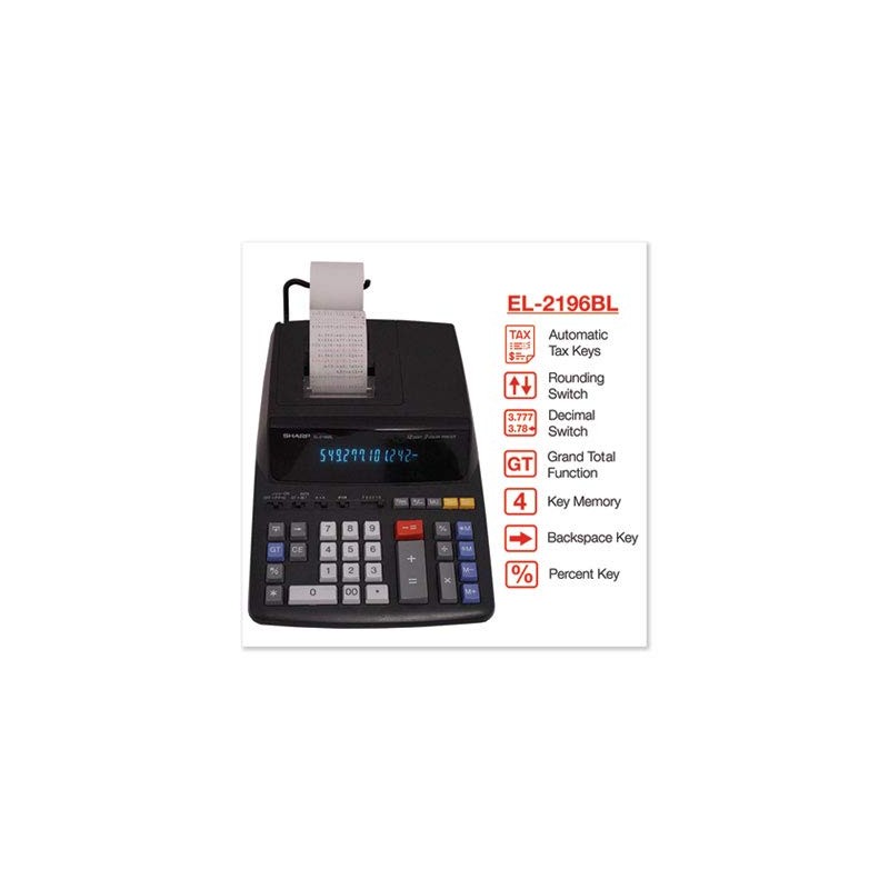 Sharp Sharp EL2196BL Standard Function Calculator, Black