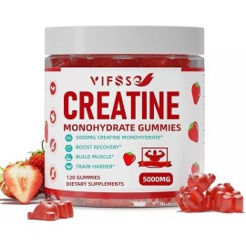 VIFSSG Creatine Monohydrate Gummies 5 grams With Magnesium & L-Threonate - 120 gummies