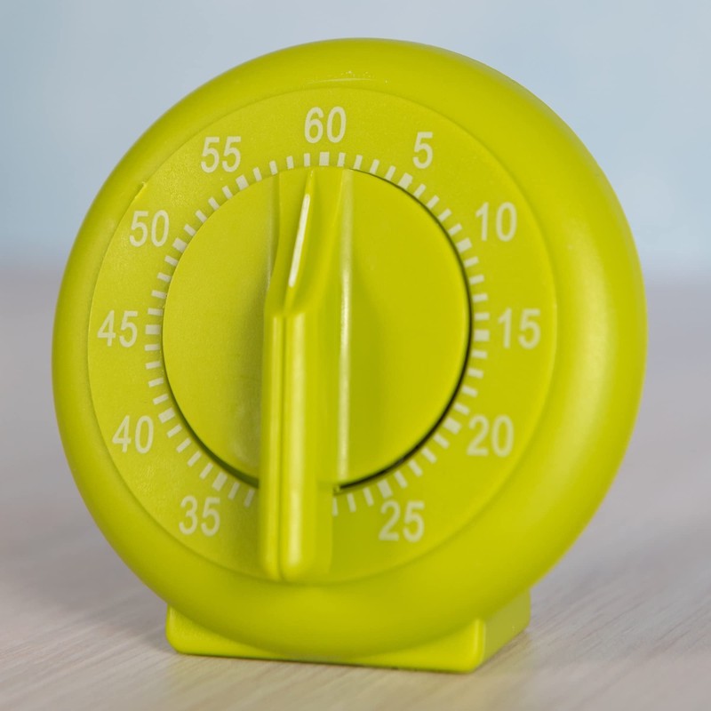 Green Plastic Novelty Mechanical 60 Minute Kitchen Timer Wind Up