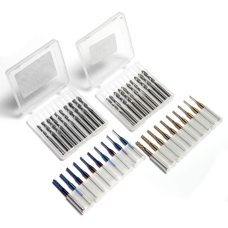 Genmitsu 40pcs End Mills CNC Router Bits, 1/8" Shank CNC