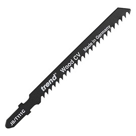 Trend Professional Jigsaw Blades, Pack of 5, 100mm x 3mm, CV Up-Cut, Perfect for Soft Materials, Universal T-Shank, JB/T111C, Black