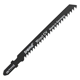 Trend Professional Jigsaw Blades, Pack of 5, 100mm x 3mm, CV Up-Cut, Perfect for Soft Materials, Universal T-Shank, JB/T111C, Black