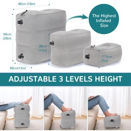 RISEPPO inflatable footrest Grey