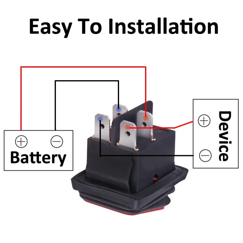ETOPARS Pack of 3 12 V 20 A Rocker Switch