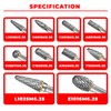 Tungsten Carbide Burr Set 1/4" Shank 10PC Double Cut Rotary