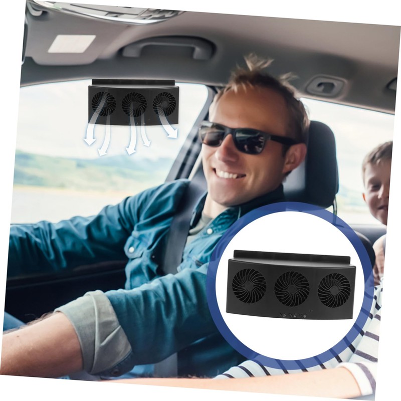 LABRIMP Car Window Vent Fan Small Exhaust Cooling Fan for