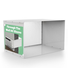 Memrita Through The Wall Air Conditioner Sleeve for 26 Inch Through The Wall Air Conditioner Units, Universal AC Wall Sleeve Cover with Ventilation Grille, Weather Resistant & Keep Out Leaves