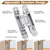 Upgraded Hidden Door Hinges 7 inch Silver Invisible Hinges Concealed