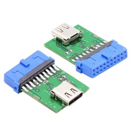 xiwai USB 3.0 Internal 19 Pin 20 Pin Header to Single Ports USB 3.1 Type-C USB-C Female Motherboard Adapter PCBA 480Mbps