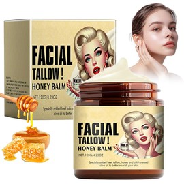 Beef Tallow Creme 120 g, Tallow Bio for Skin Care, Beef Tallow Creme, Talg Bio für Hautpflege, Beef Tallow Skincare, Beef Tallow And Honey Balm, für Gesicht und Körper Rindertalg Creme (1 Stück)
