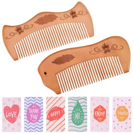 Pack of 2 Wooden Birth Combs for Pregnant Women Relieve Stress for Pregnant Women Birth Gifts for Expectant Mothers Easy to Hold Comes with 6 Blessing Cards