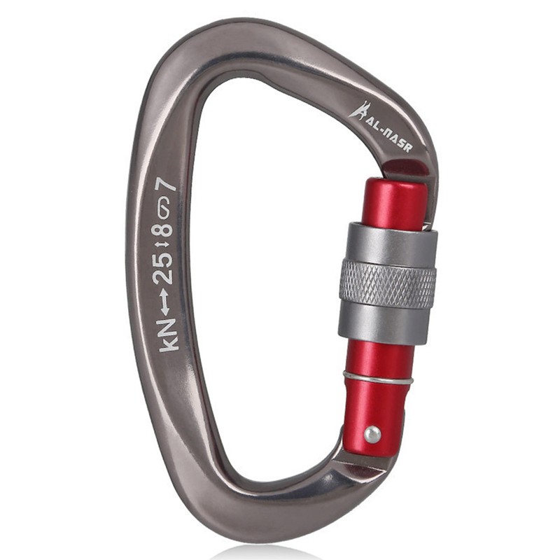 25KN Professional Climbing Carabiner Screw Locking Gate Carabiner Heavy Duty