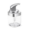 simplehuman BT1081 444ml Square Push Pump Liquid Soap Dispenser, Effortless