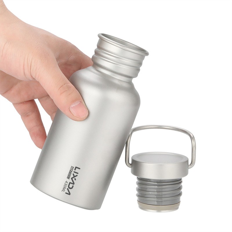 Lixada 430ml Leakproof Titanium Bottle Ultralight Outdoor Camping Cycle Hiking