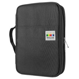 YOUSHARES 166 Slots Colored Pencil Case, 110 Slots Gel Pens fo Coloring Case Organizer, Handy Multilayer Color Pencil Holder for Glitter Gel Pens, Refills, Colored Pencils for Adults & Artist (Black)