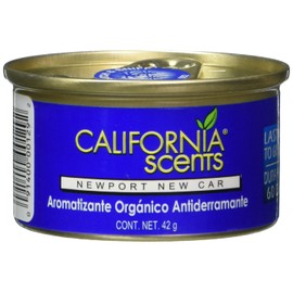 California Scents Spillproof Can Air Freshener Eco-Friendly Odor Neutralizer for Home, Car, & Much More, Newport New Car, 1.5 oz, 12 Pack