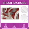 Abstract Spiral Placemats 12x18 Inch Set of 4 Retro Burgundy