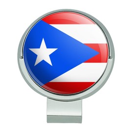 GRAPHICS & MORE Puerto Rico Country Flag Golf Hat Clip with Magnetic Ball Marker