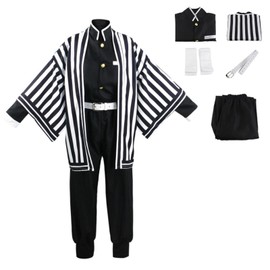 Yakisle Iguro Cosplay Costume Kimono Outfit Uniform Full Set (Iguro, 55.1in/140cm)