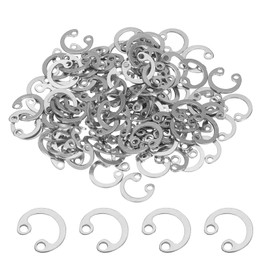 PATIKIL 100 Pcs 9mm ID Internal Retaining Rings E-Clip Snap Ring 304 Stainless Steel