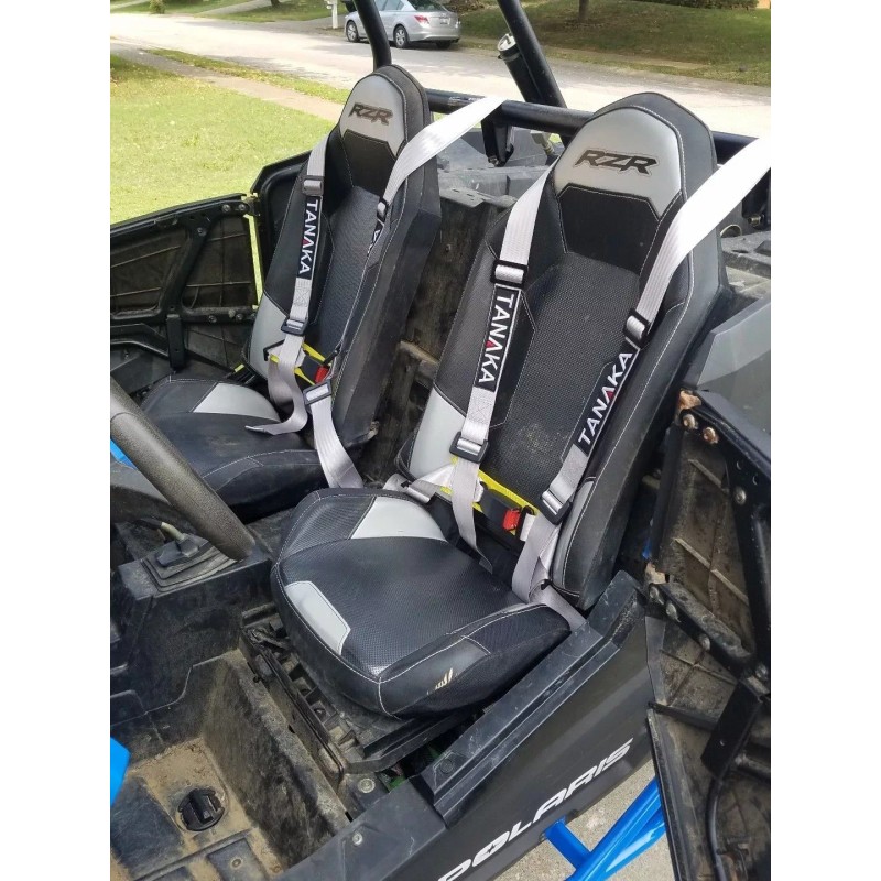 TANAKA 2 X TANAKA UNIVERSAL SILVER 4 POINT BUCKLE RACING