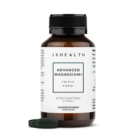 JSHealth Vitamins Advanced Magnesium Supplements with Magnesium Glycinate & Citrate for Muscle Relaxation (60 Tablets)