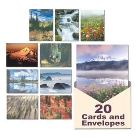 Leanin' Tree Blank Cards and Envelopes 5x7 Set - 20 Blank Note Cards with Envelopes Featuring Stunning Photographs of the Pacific Northwest, Perfect for Any Occasion