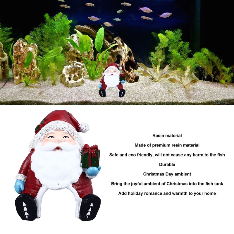 Christmas Aquarium Decoration Multipurpose Landscaping Resin Christmas Fish Tank Ornaments